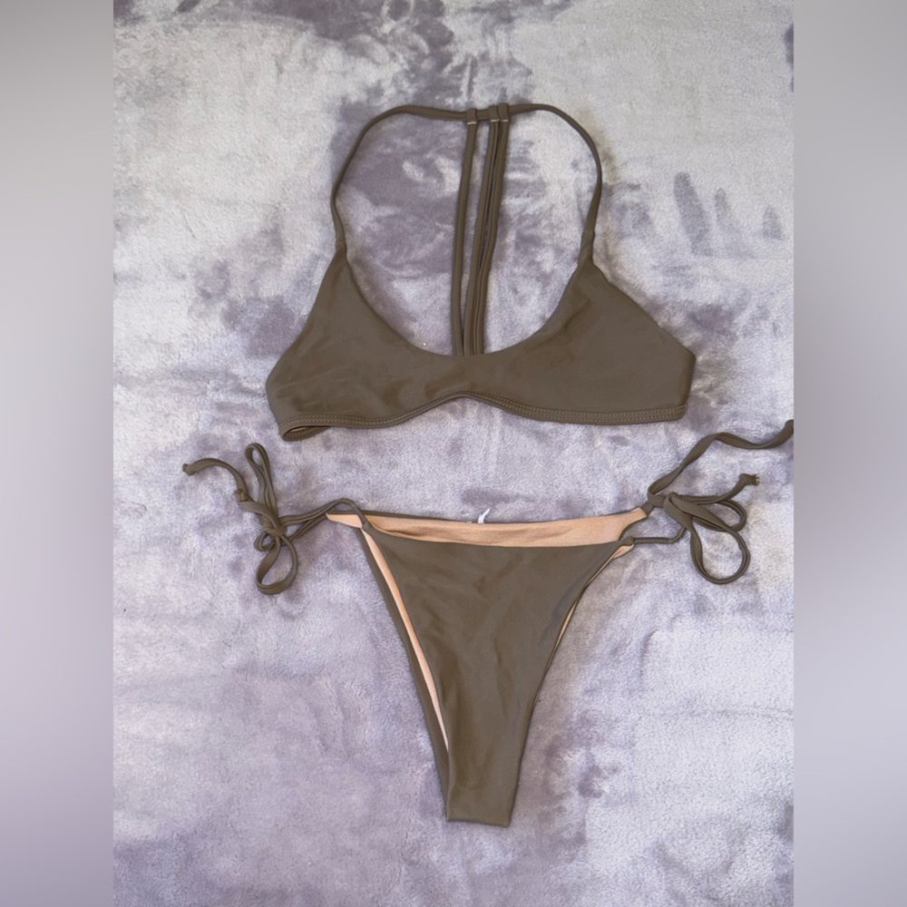 Green Triangle Bikini set Swimwear